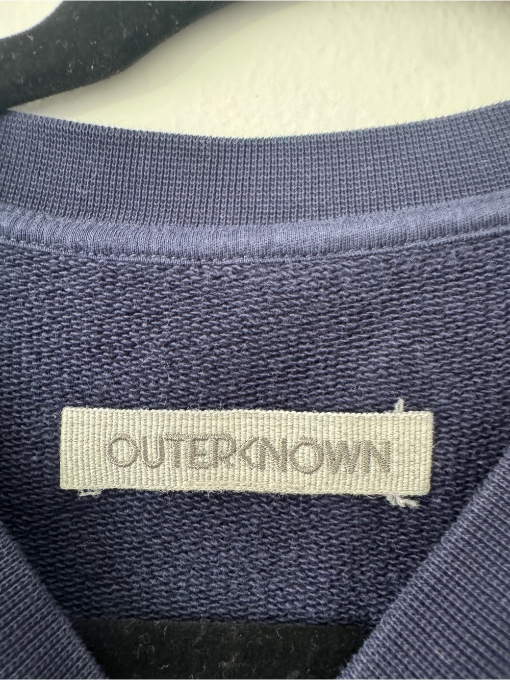 Outerknown Organic Cotton Crewneck Sweatshirt – Navy Blue – Large - Picture 3 of 6